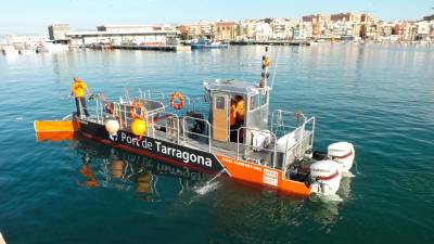 Imagen del tratamiento por parte del Port de Tarragona con el convenio MARPOL. Foto: Cedida