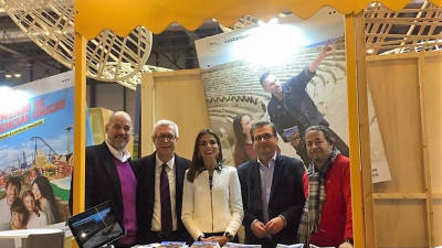 Imagen del pasado mes de enero, con los representantes del gobierno municipal, en FITUR. FOTO: CEDIDA