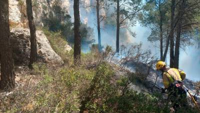 Estabilizado el incendio forestal de Gandesa