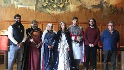 Imatge dels protagonistes i els impulsors de la Setmana Medieval. FOTO: Alba Tudó