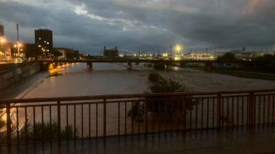 El río Francolí a su paso por Tarragona. Foto: Protecció Civil