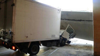 El camión accidentado. Foto: DT