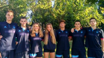 Los nadadores del CN Tarraco que participaron en la prueba andaluza. Fuente: Cedida