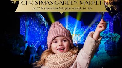 cartel promocional del Christmas Garden Market del Parc Samà