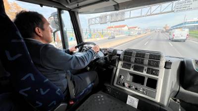 Imagen de uno de los conductores que ha participado en la formación. Foto: ACN