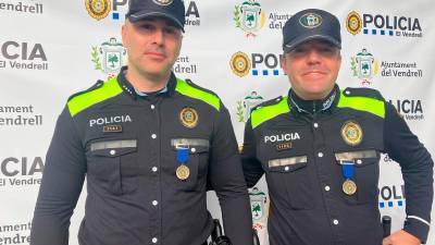 Los policías de El Vendrell, Ferran y Xavi.