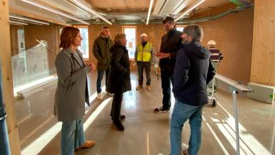 Visita de obras justo a las puertas de su recepción a finales de este enero. foto: ajuntament de mont-roig
