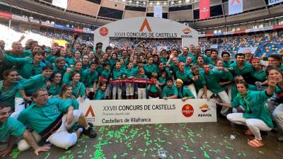 Els Verds recuperen l’hegemonia del món casteller, que els va dur a imposar-se al Concurs en vuit edicions consecutives, entre 2002 i 2016. Foto: Alfredo González