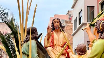 Representa la figura de Jesús encima de un asno. Foto: Alfredo González