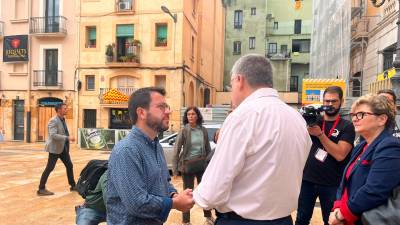 El presidente de la Generalitat llega a Tarragona para analizar los daños de las lluvias