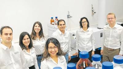 El equipo de Bionte en su sede del Tecnoparc. Foto: Fabián Acidres