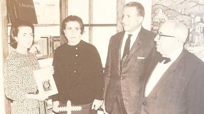 Acto celebrado en 1965 en el Museu Casa Verdaguer de Vil&middot;la Joana. foto: MUHBA