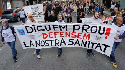 Manifestación por la sanidad pública que se celebró el pasado 30 de marzo. FOTO: Pere Ferré
