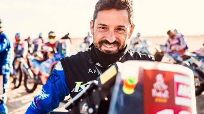 Carles Falcón, sobre sui KTM en este Dakar 2024. foto: IG Carles Falcón