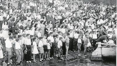 Públic a la Festa del Riu als anys 50.. FOTO: FONS OSCAR KURZ