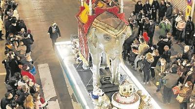 El elefant Orient durante la Cabalgata. Foto: Pere Ferré