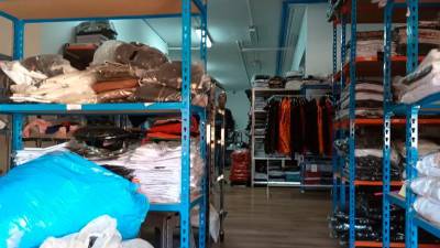 La ropa estaba en el garaje de la casa. Foto: Guardia Civil