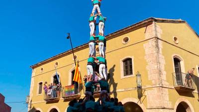 Els Castellers de Vilafranca amb el 4d9f. foto: Marina Pérez Got
