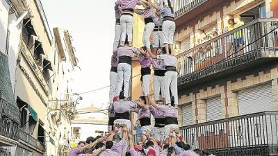 La Jove de Tarragona estrenava l’any passat el 5de9 amb folre a la Diada del Quadre. FOTO: Joel Reche