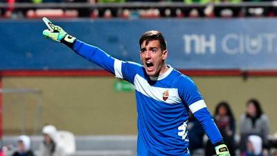 Edgar Badia, durante su etapa como portero del Reus. Foto; Alfredo González