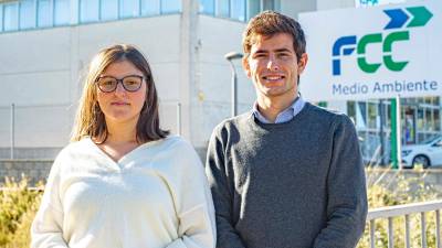 Estrella Soriano i Ignacio Prieto, a la seu de FCC Medio Ambiente a Tarragona. Foto: Àngel Ullate