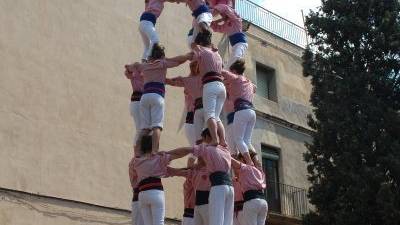 7 de 7 dels Xiquets de Tarragona a la seva diada d\'inici de temporada aquest diumenge. Foto: J.Ardila