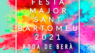 Cartel completo de la Festa Major&nbsp;2021 de Roda de Berà, obra de Juan Gutiérrez &nbsp;