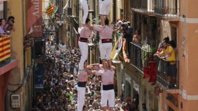 3de8 dels Xiquets de Tarragona a la diada de Sant Magí del 2019. FOTO: PERE FERRÉ
