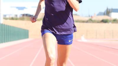 Marta Galimany, entrenando en la pista. FOTO: Alba Marin&eacute;
