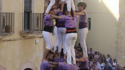 Els Castellers d’Altafulla van descarregar el 5de7. Foto: Llu&iacute;s Mili&aacute;n