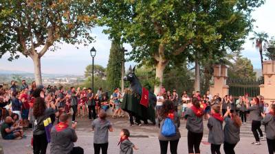 El Garot de l’Arboç en la seva última actuació abans d’arribar al carrer Major. Foto: Roser Urgell