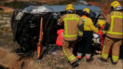 Segundo accidente en pocas horas en la N-420 en Els Guiamets