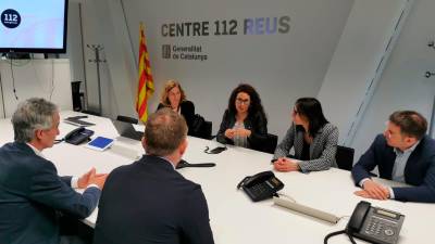 Reunió de treball a l’edifici CAT112 amb una delegació del Govern d’Andorra.