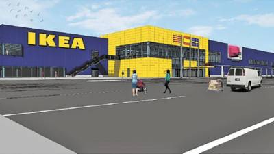 Imagen virtual del aspecto que, en teoría, debía ofrecer el edificio que estaba previsto construir en la ciudad de Tarragona. IKEA llegó a pagar 1,1 millones de euros para la tramitación de licencias y entrega de proyectos. FOTO: DT
