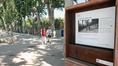 En el paseo de la Boca de la Mina se acaba de crear un nuevo ámbito que homenajea a la pedagoga reusense M. Àngels Ollé. Foto: Alba Mariné