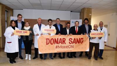 Imagen del inicio de la campaña de donación de sangre en Tarragona. Cedida