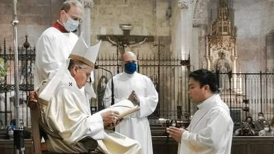 Imagen del acto de ordenación del pasado sábado en la Catedral de Tarragona. FOTO: CEDIDA