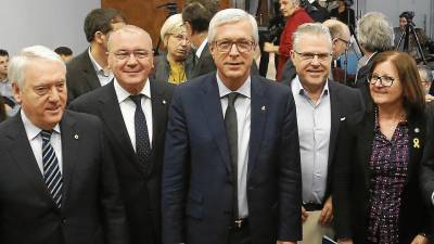 Josep Poblet, Carles Pellicer, Josep F. Ballesteros, Pere Granados y Camí Mendoza. FOTO: L.M