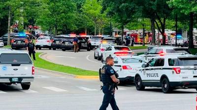 Imagen de los cuerpos de seguridad de Tulsa en el lugar del tiroteo. Foto: Tulsa Police Department