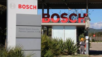 L'entrada a la planta de Bosch.