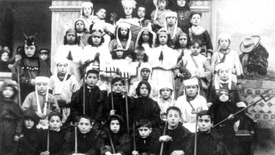 Foto de Els Pastorets en el colegio dels ‘Padres’, en 1925. FOTO: Fèlix Ruiz Garcia-Fons Pere.ria Ruiz Domènech/ CIMIR.