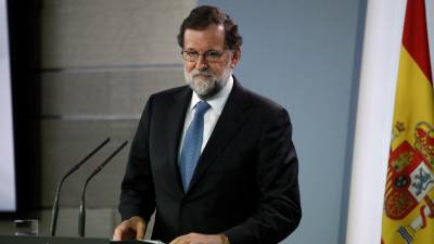 El presidente Mariano Rajoy anunciando las medidas del Gobierno. 