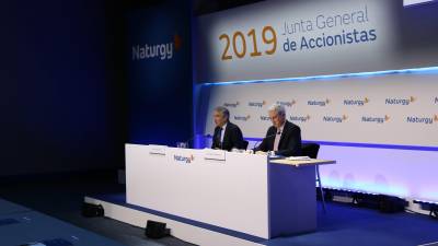 Rueda de prensa previa a la junta de accionistas de Naturgy con el presidente de la energética, Francisco Reynés. Foto: Andrea Zamorano