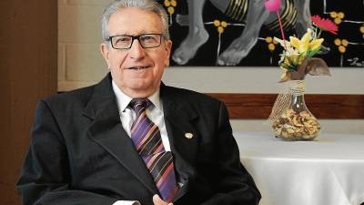 El economista Jaume Gil Aluja en una de sus visitas en Reus de los últimos años. Foto: Alfredo González