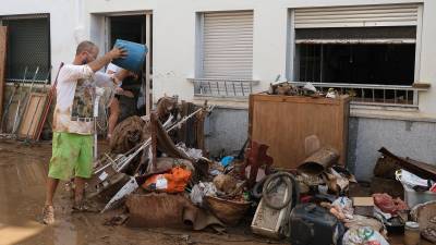 Imagen de los destrozos causados por las inundaciones en Alcanar. Joan Revillas