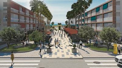 Imagen virtual del aspecto que tendrá la futura Plaça Sant Jaume, cuando esté remodelada. FOTO: Cedida