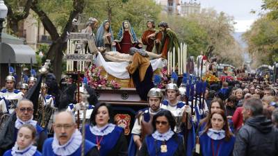 Imagen de archivo del Gremi de Marejants, durante la procesión del Viernes Santo del año 2018. FOTO: PERE FERRÉ