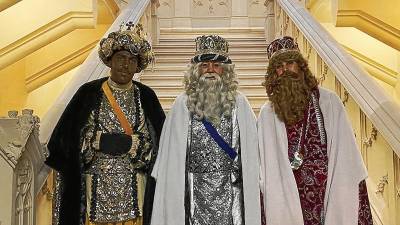 Els Reis d’Orient, a l’interior del Castell de Vila-Seca durant les celebracions del 2020. FOTO: CEDIDA
