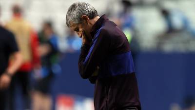 Quique Setién ya no es entrenador del Barça después del cese de ayer. FOTO: EFE
