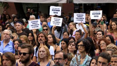 Manifestación en Barcelona de repulsa a la última violación denunciada en las fiestas del barrio de Gràcia. FOTO: ACN